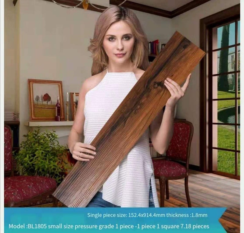 Achim Vinyl Peel and Stick Floor Tile, Self-Adhesive Wood Plank, 10-Pack (15 Square Feet) - 6 Inch Width, 36 Inch Length, 1.2mm - Hickory - Easy DIY Nexus Planks for Any Room by Home Decor - Image 2